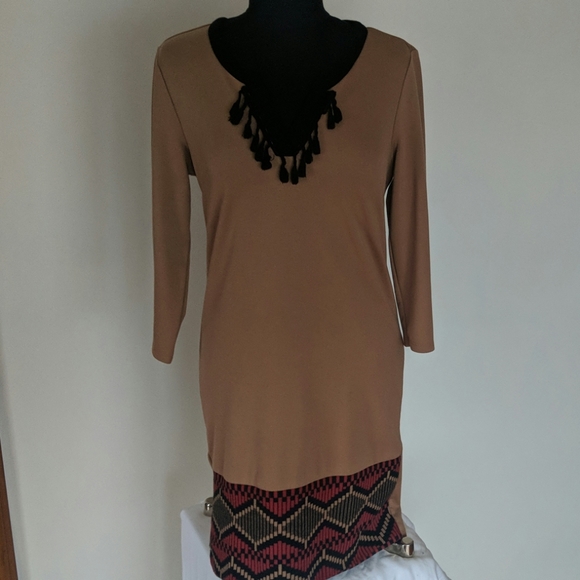 Spense Dresses & Skirts - Tan Aztec Print Dress